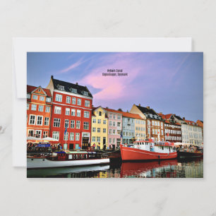 Tarjeta Canal Nyhavn, Copenhague, Dinamarca