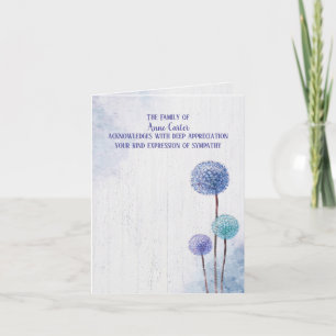 Tarjeta Canales Dandelions Solidaridad Gracias