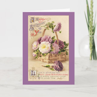 Tarjeta Canasta de Mamáes Vintage Cumpleaños