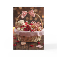 Canasta Romántica de San Valentín de Amor Teddy Ro