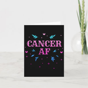 Tarjeta Cáncer Af Cáncer Rosa Rótulo Zodiaco Horoscopio Na