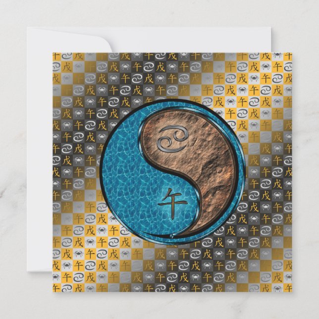 Tarjeta Cáncer & Caballo de Tierra (Anverso)
