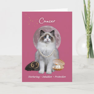 Tarjeta Cancer Cat Birthday Card