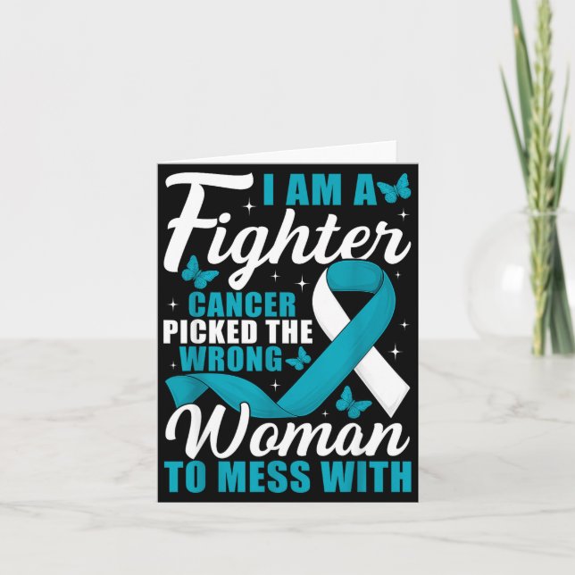 Tarjeta Cancer Cked Wrong Woman Cervical Cancer Awareness  (Anverso)