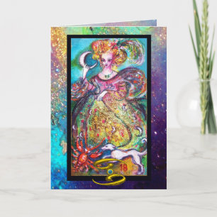 TARJETA CÁNCER,DAMA DE LA LUNA,DÍA DE NACIMIENTO DE LA AST