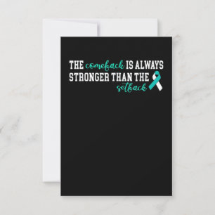 Tarjeta Cáncer de cuello uterino El regreso es siempre más