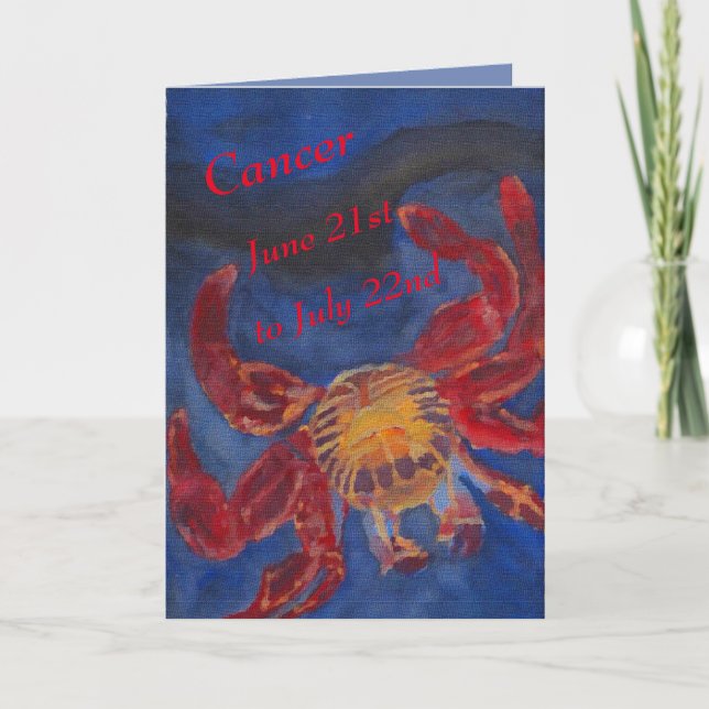 Tarjeta Cáncer de cumpleaños feliz (Anverso)