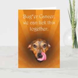 Tarjeta Cáncer de explosión, labios de lamido de perro, bi