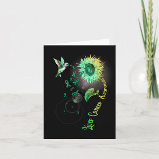 Tarjeta Cáncer de hígado Colibrí de girasol