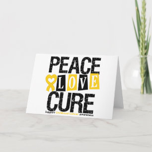 Tarjeta Cáncer de infancia Cura de amor por la paz