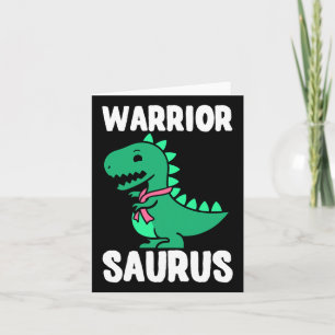 Tarjeta Cáncer de mama Cinta de Concienciación Rosa T-rex 