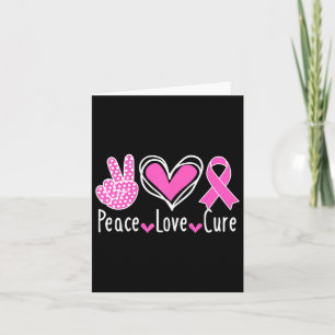 Tarjeta Cáncer de Mama Claridad Vestimenta Paz Rosa Cu Amo