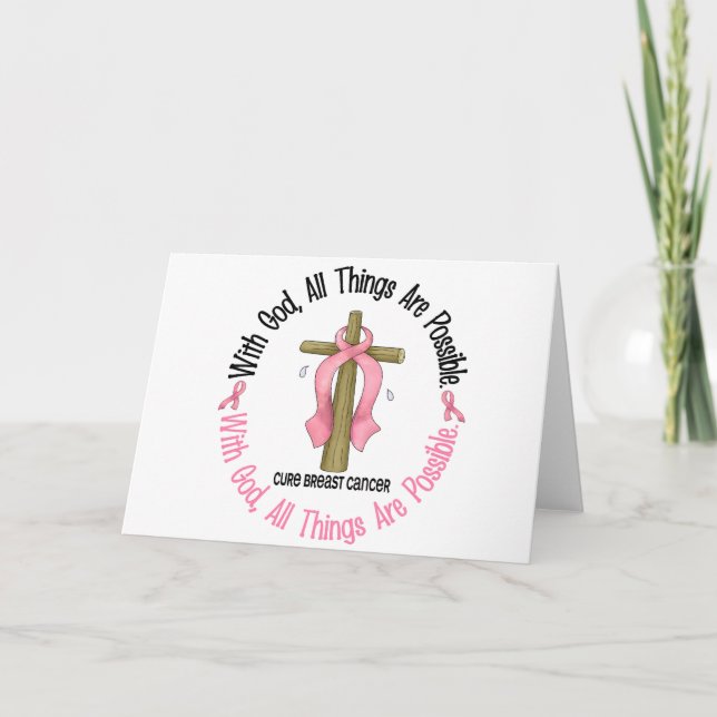 Tarjeta Cáncer de mama con CRUZ DE DIOS 1 (Anverso)