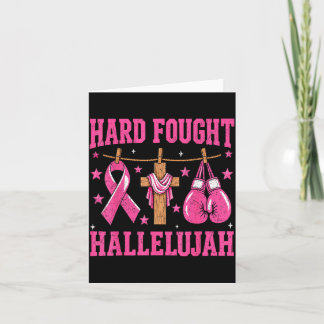 Tarjeta Cáncer de Mama Cristiano Hallelujah Luchado
