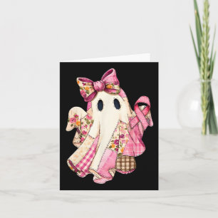 Tarjeta Cáncer de mama de lazo rosado de gantina suave