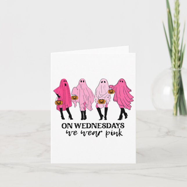 Tarjeta Cáncer De Mama El Miércoles Usamos Rosa (Anverso)