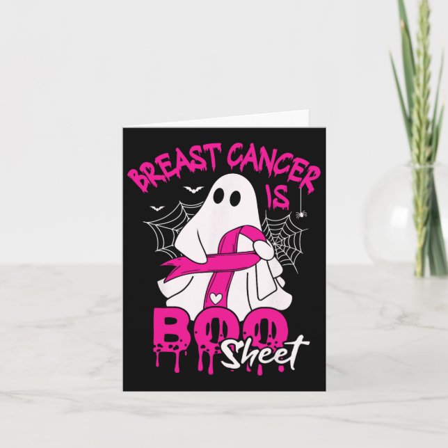 Tarjeta Cáncer De Mama Es Un Escuadrón De Apoyo De Hallowe (Anverso)