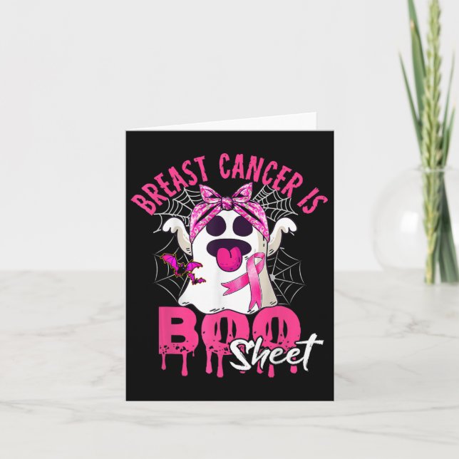 Tarjeta Cáncer De Mama Es Una Hoja De Bote De Cáncer De Ma (Anverso)