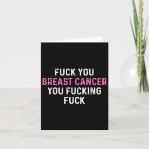 Tarjeta Cáncer de Mama Fck Divertido Concienciación sobre 