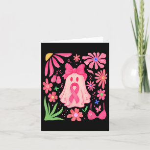 Tarjeta Cáncer De Mama Floral Boho En Octubre Usamos Rosa