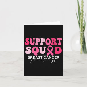 Tarjeta Cáncer de Mama Guerrero Apoyo Escuadrón Cáncer de