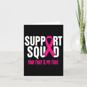 Tarjeta Cáncer de Mama Guerrero Apoyo Escuadrón Cáncer de 