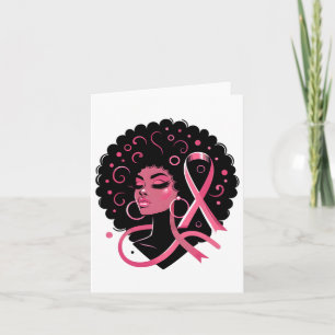 Tarjeta Cáncer de mama Mujeres afroamericanas de raza negr