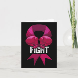 Tarjeta Cáncer de mama para luchador de guantes de boxeo r
