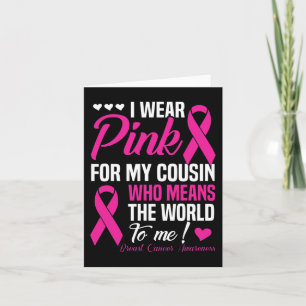Tarjeta Cáncer De Mama Rosa Para Primo Que Significa Mundo