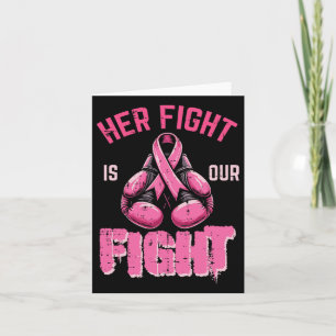 Tarjeta Cáncer de mama Su Lucha Contra Nuestra Pelea Consc