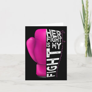 Tarjeta Cáncer de Mama Su Lucha Es Mi Lucha De Boxeo Rosa