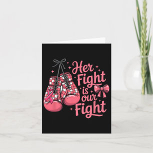 Tarjeta Cáncer de Mama Su Lucha Es Nuestros Guantes De Box