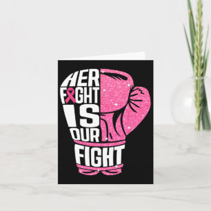 Tarjeta Cáncer de Mama Su Lucha Es Nuestros Guantes De Box