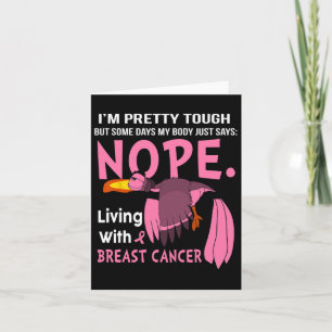 Tarjeta Cáncer de mama Tengo Bonito pero algunos días mi B