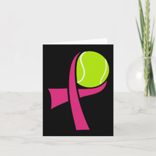 Tarjeta Cáncer De Mama Tennis Ll Mamografía De Cinta Rosa