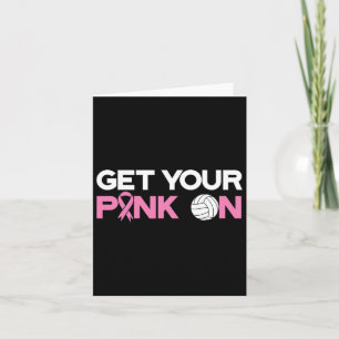 Tarjeta Cáncer de mama Voleibol Cirugía Cinta Rosa Deporte