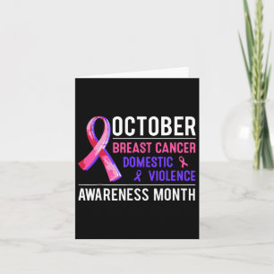 Tarjeta Cáncer De Mama Y Concienciación Sobre La Violencia