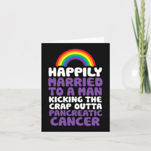 Tarjeta Cáncer de páncreas Gay Husbyand Cita de apoyo Orgu