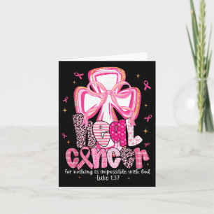 Tarjeta Cáncer de salud Dios nada imposible Cáncer de Mama