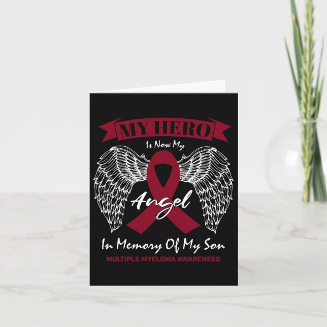 Tarjeta Cáncer De Sangre En Memoria Del Mieloma Múltiple D (Anverso)
