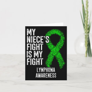 Tarjeta Cáncer de sangre La lucha de mi sobrina es mi linf