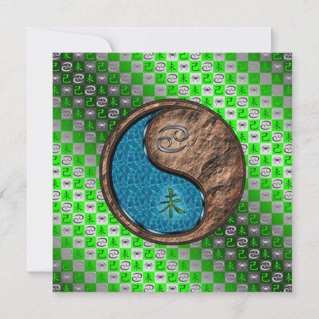 Tarjeta Cancer & Earth Goat (Anverso)