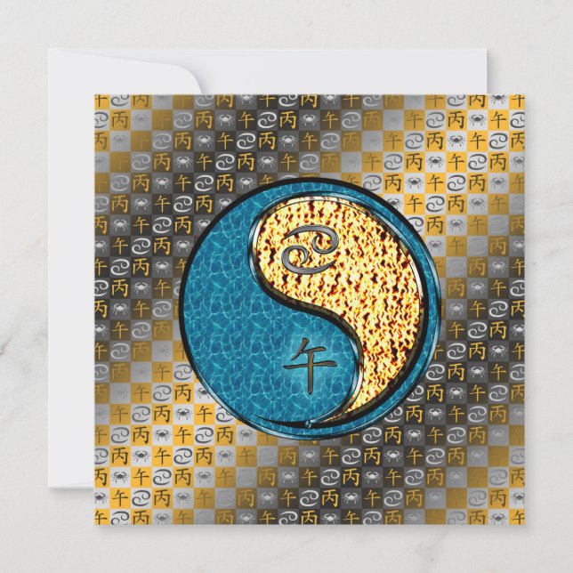 Tarjeta Cancer & Fire Horse (Anverso)