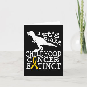 Tarjeta Cáncer infantil DiPG Awareness Extinct Gold Ribbo