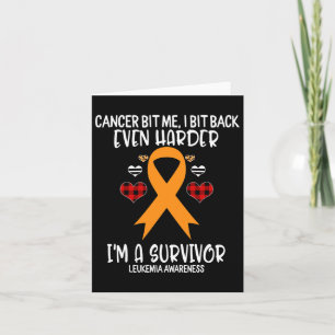 Tarjeta Cáncer me cago más difícil soy sobreviviente leuce