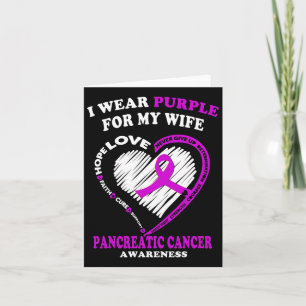 Tarjeta Cáncer Pancreático Para Hombres - Uso Púrpura Para