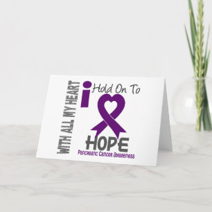 Tarjeta Cáncer pancreático que me aferro para esperar