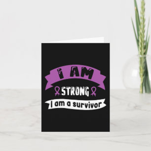 Tarjeta Cáncer Pancreático Soy Fuerte Soy Sobreviviente 1