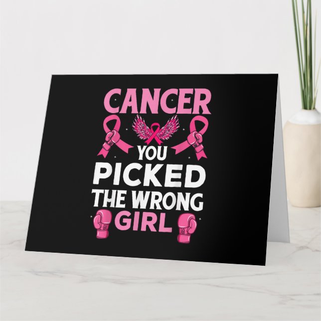 Tarjeta Cáncer que has cogido los guantes de boxeo Chica e (Anverso)