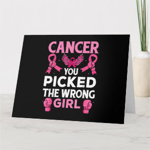 Tarjeta Cáncer que has cogido los guantes de boxeo Chica e